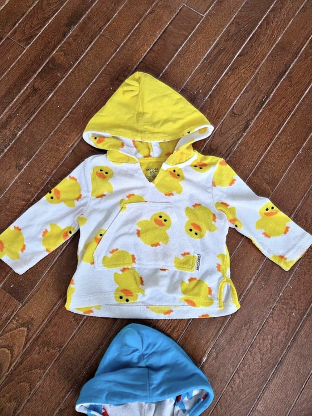 ZOOCCHINI Puddles the Duck Terry Swim Coverup Baby 0-12M